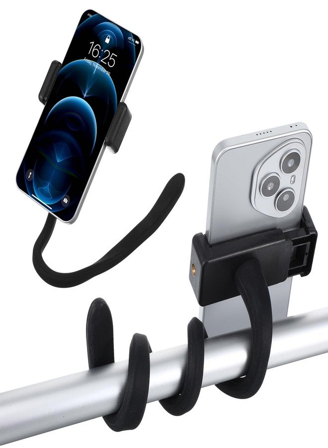 Sibba Stroller Phone Holder for Parent Portable Stroller Phone Holder Mount Universal 17inch Length Flexible Gooseneck Phones Stand with Non-skidding Arm Grip Angle Adjustable for Wheelchair Treadmill - Image 1